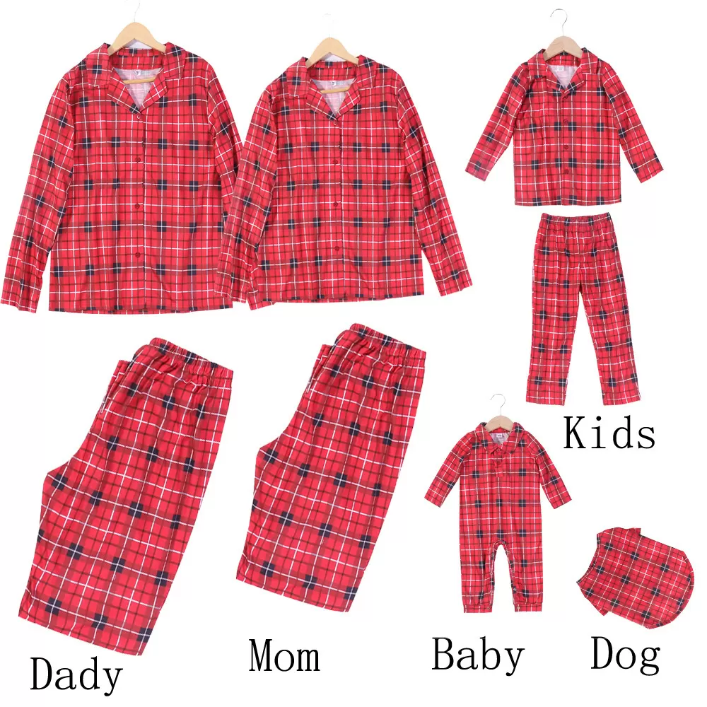 High Quality Home Homewear Sleep Pajama Dog Sleepwear Adult kids Plain Pjs Christmas Pajamas for Women Family Children