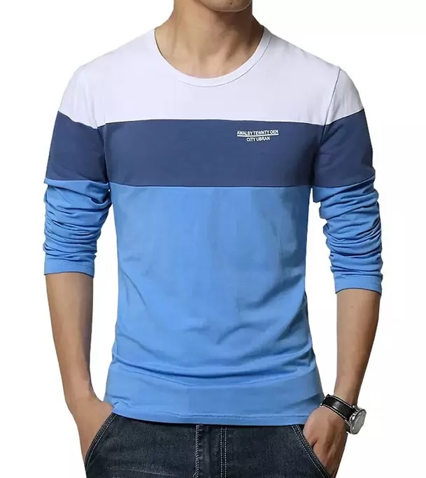 Wholesale Printed Mens Long Sleeve T Shirt Customize By Bangladehi Manufacturer