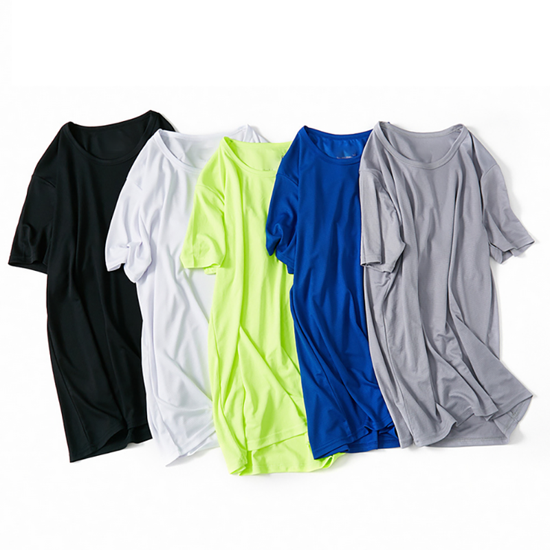 Factory Price Men's Solid Color Sports T-shirt Round Neck Tee For Jogging Men's Wholesale Tops Custom T-shirt Men