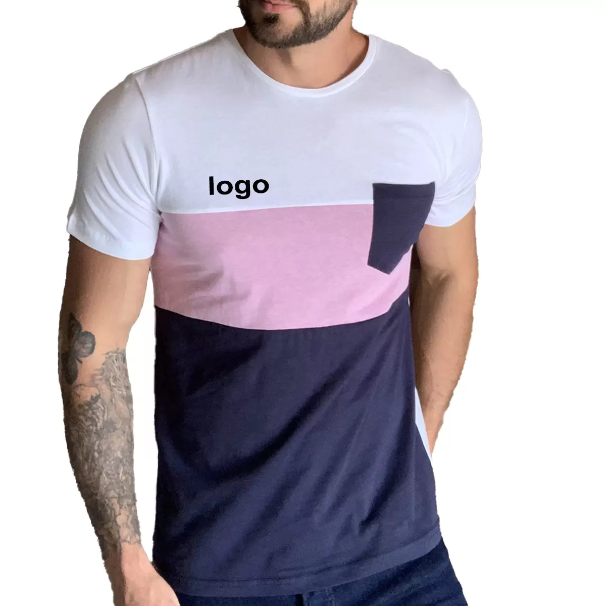 Men Casual Shirt Slim Basic Tee Solid Color T-shirt Latest Design Shirts In Cheap Bangladesh
