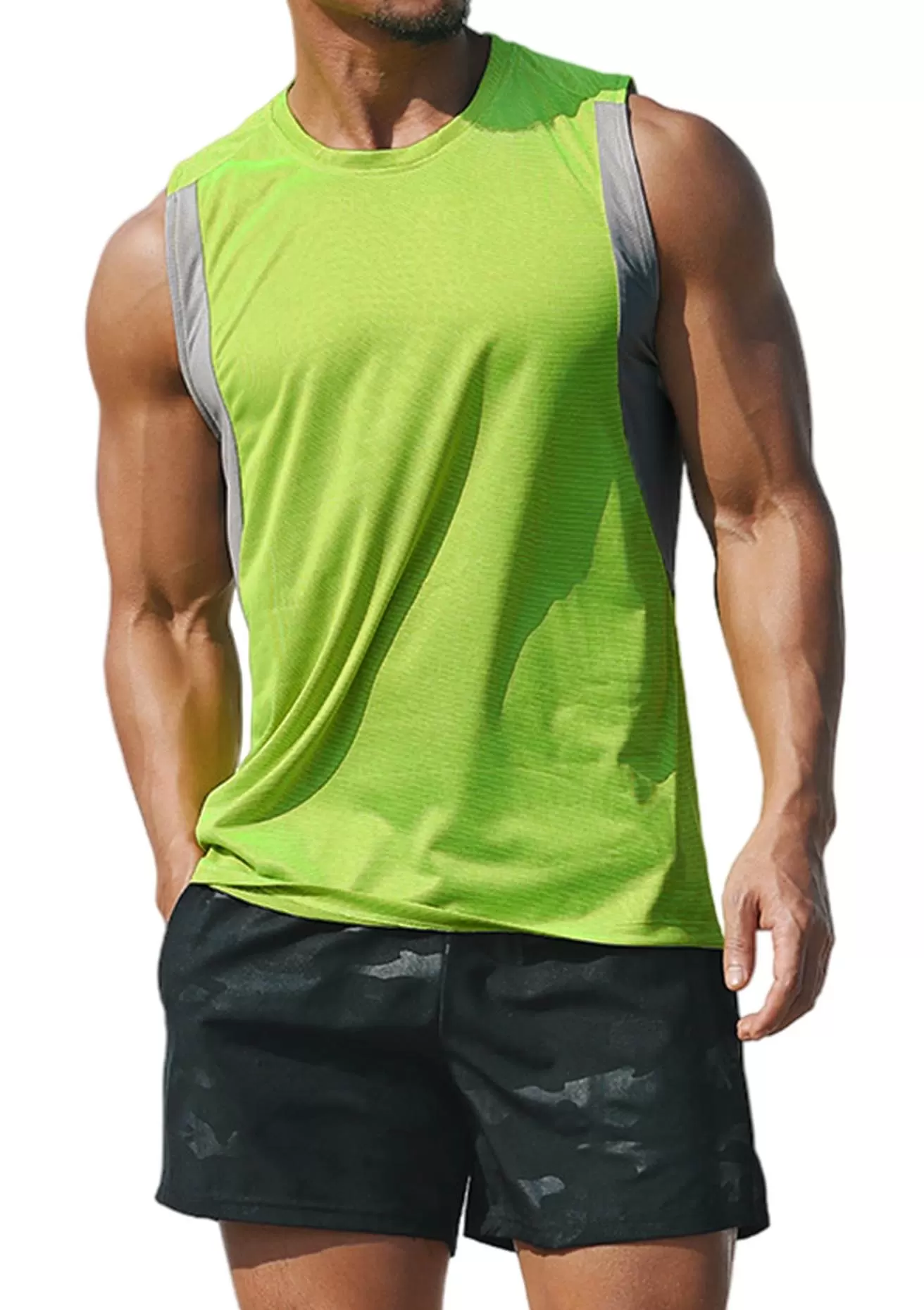 Manufacturer Wholesale Supplier Bangladesh Men Round Neck Tank Top Dry Fit Fitness Muscle Jersey Tee Workout Sleeveless T Shirt Vest Gym Running Sport Activewear