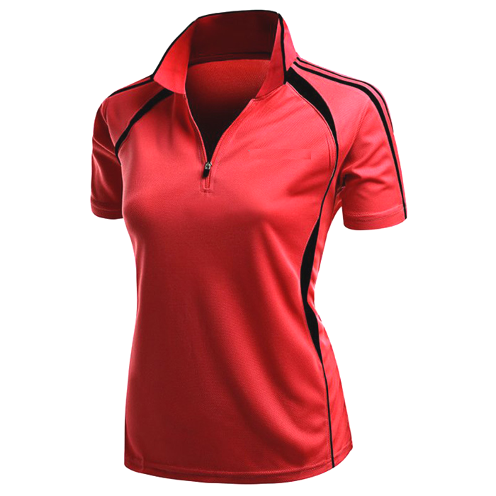 Half Zip Short Sleeve Tennis Sports Golf Polo Shirts Custom Logo Mesh Fabrics Design Quick Dry Workout Women Tennis Polo Shirts
